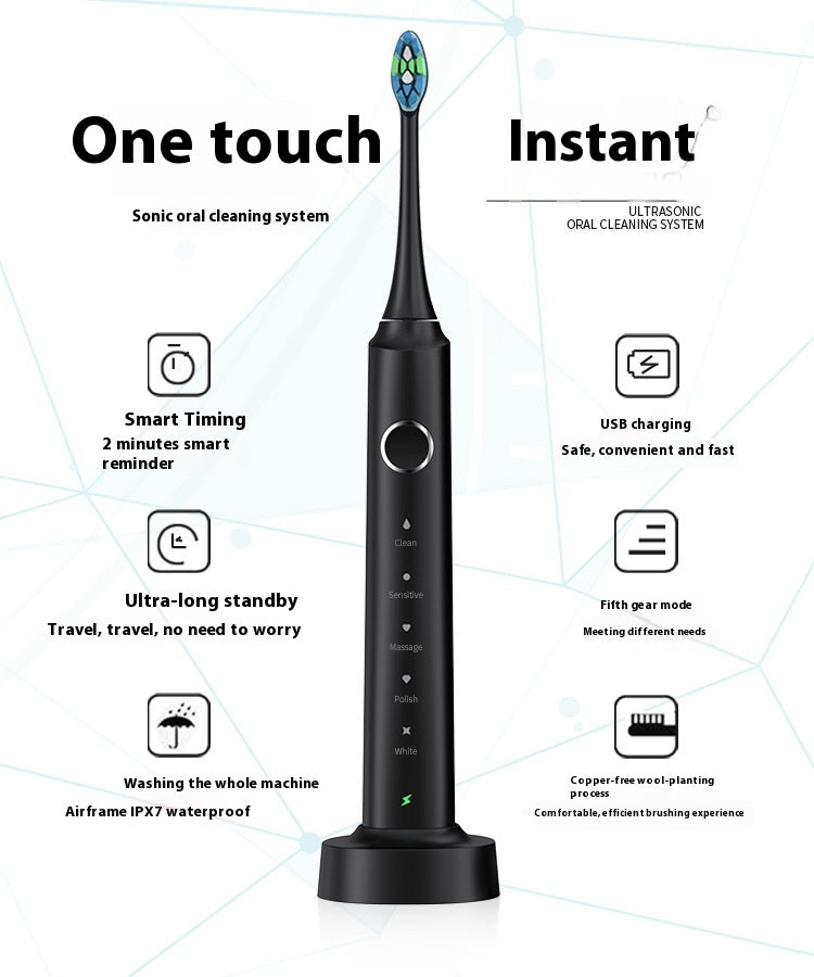 Couple's Magnetic Suspension Electric Toothbrush Rechargeable